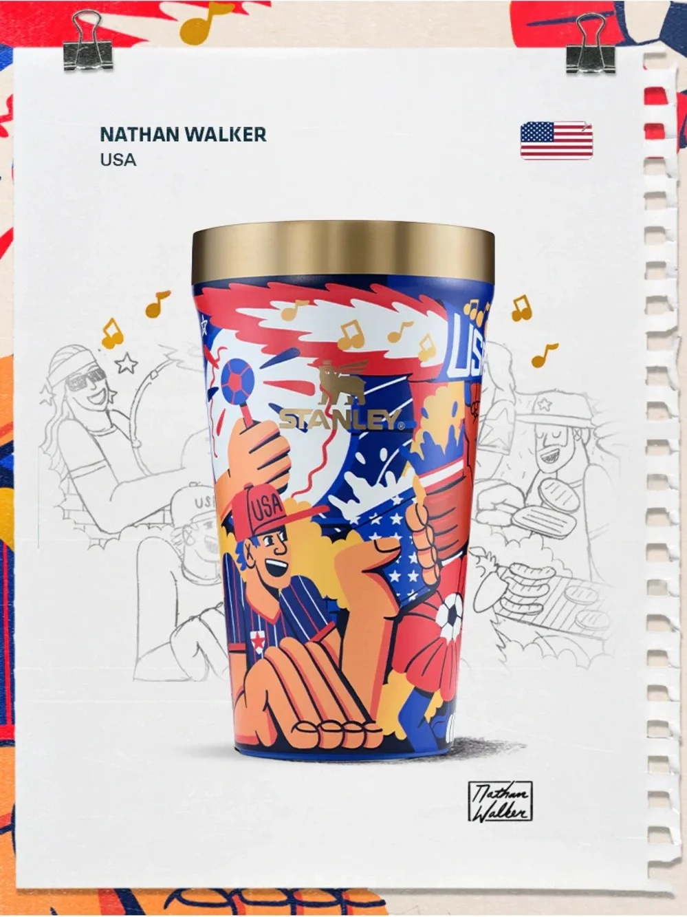 The Fútbol Artist Collection Everyday Tumbler | 16 OZ USA - Picture 10 of 10
